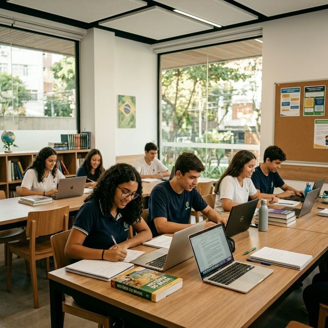 Estudantes focados no sucesso